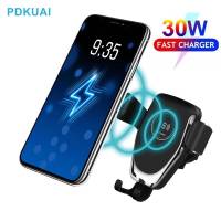 PDKUAI 30W Wireless Charger Car Air Vent Phone Holder For iPhone 13 12 11 X Pro Max Car Charging For Samsung S21 S20 S9 8Note