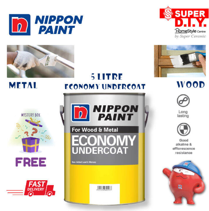 Nippon Paint Economy Undercoat Cat Kayu Besi Undercoat 5 Liter Lazada
