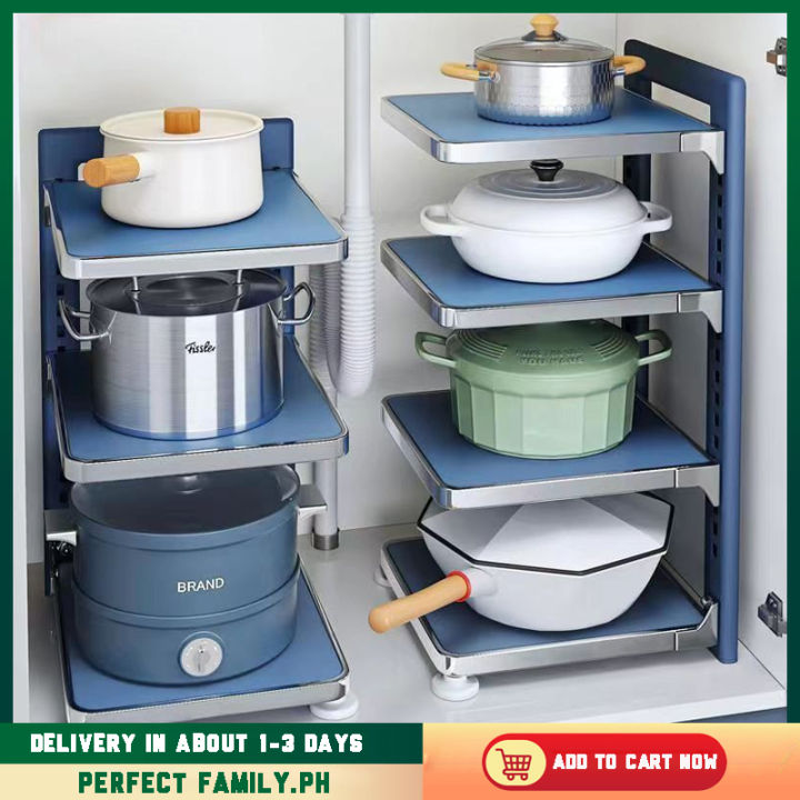 Kitchen Rack Under Sink, Pot Holder, New Multi-layer Adjustable