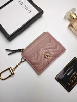 (High end bag) 2023G New V-shaped Pattern Leather Change Bag Card Bag Multifunctional Zero Wallet 627064