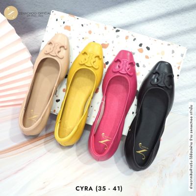 ทรงปกติ:เปลี่ยนไซส์ได้-ไม่รับคืน Zenachoo Cyra flat หนังแกะแท้ ส้นแบนเพิ่มความนิ่ม2เท่า หนังนิ่มมาก