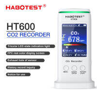 HABOTEST เครื่องหน้าจอที่มีคุณภาพอากาศ HT600เครื่องตรวจจับ CO2เครื่องตรวจจับก๊าซอเนกประสงค์แบบมืออาชีพพร้อมเครื่องวัดหน้าจอสีจริง2.8in FPC เครื่องทดสอบเซ็นเซอร์ความชื้นและอุณหภูมิจอมอนิเตอร์ AQI เหมาะสำหรับสำนักงานบ้านและโอกาสต่างๆ