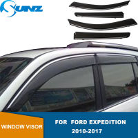 หน้าต่าง Visor Vent Shade Sun Rain Deflector สำหรับ Ford Expedition 2010 2011 2012 2013 2014 2015 2016 2017 Window Rain Protector