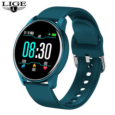 LIGE 2021 New Smart Bracelet Mens Full Touch Screen Sports Fitness Bracelet IP67 Waterproof Bluetooth Suitable For Xiaomi + Box