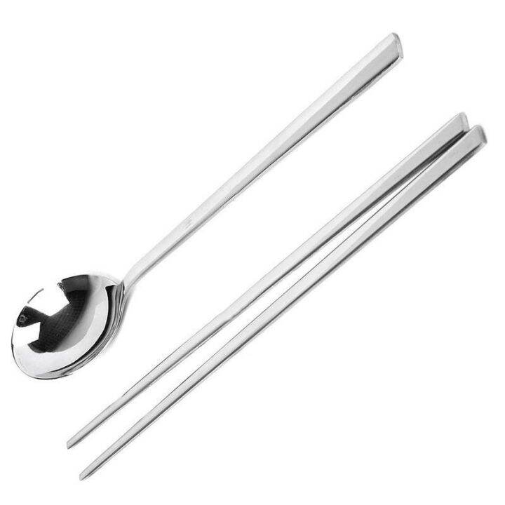 Korean Chopsticks And Spoon Set Stainless Lazada PH