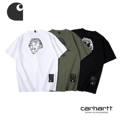 ▬ 2063 Carhartt Carhartt เสื้อยืดคอกลม แขนสั้น พิมพ์ลาย Einstein