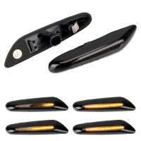 2Pcs/set Dynamic Flowing Turn Signals LED Side Marker Light For BMW E46 E60 E90 E91 E92 E93 X1 X3 X5 Smoke Lens Blinker Lamp