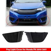 2PCS Front Bumper Fog Light Cover Fog Light Grill Bezel Cover Replacement Accessories for Honda Fit Jazz 2014 2015 2016 2017