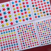 10 SheetsPack Of Children Award Glitter Stickers Five-Pointed Star Sticker Adhesive Package Label Party Decoration