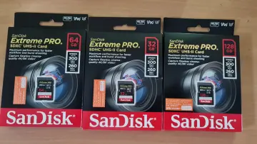 SD Extreme Pro 64Go UHS-II 300Mo/s V90 SanDisk