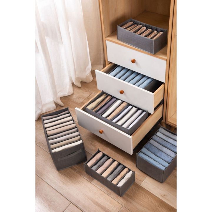 18pcs-drawer-boxes-for-jeans-trousers-t-shirt-storage-boxes-organiser-cupboard-wardrobe-drawers-organiser-7-grids-s