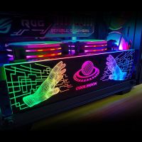 [Kuaile home furnishing]Coolmoon RGB Light Board แหล่งจ่ายไฟ Bin Light แผงด้านข้างวงเล็บการ์ดกราฟิก RGB เปลี่ยนสี LED Power Supply Light Board