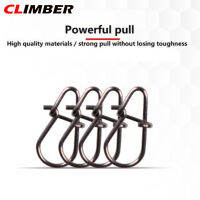 Climber 【ในสต็อก】20ชิ้น/เซ็ตสแตนเลสตะขอตกปลาล่อเชื่อมต่ออย่างรวดเร็วคลิปล็อคความปลอดภัยคลิปหมุดหมุนแหวนแข็งอุปกรณ์ตกปลา