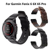 ☜ 26 20 22mm Quick Fit Vintage Genuine Leather Watch Band Strap for Garmin Fenix 6 6S 6X Pro/5X 5S 5 Plus/Fenix 3/Forerunner 935