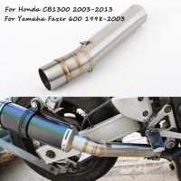 Motorcycle CB1300 Exhaust Pipe FZS600 Slip on Middle Muffler For Yamaha FZS 600 Fazer 1998-2003 For Honda CB1300 2003-2013 Haberdashery