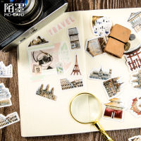 imoda 45Pcsbag Creative Buildings Stickers Diary Journal Stationery Flakes Scrapbooking DIY Decorative Sticker