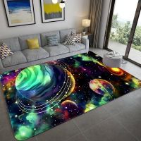 Space Universe Planet 3D Floor Mat Carpet Living Room Large Size Soft Bedroom Rug for Children Boys Toilet Mat Doormat Area Rug