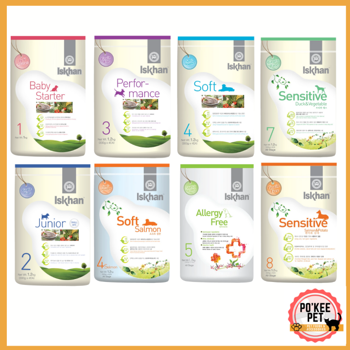 1.2kg Iskhan Dog Food Korea Dog Food (SOFT SALMON, ALLERGY FREE ,SENSITIVE ,SOFT, PERFORMANCE