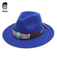 Munng Young Boy Girl Outdoor Beach Sunhat Trilby Solid Western Panama Hat Wool Blend Wide Brim Fedora Cap