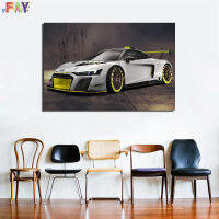 FAY-Audi R8 R8 LMS GT2รถสปอร์ตศิลปะบนผนังโปสเตอร์และผ้าใบลายพิมพ์สำหรับ0725E2ผ้าใบภาพวาดตกแต่งบ้าน