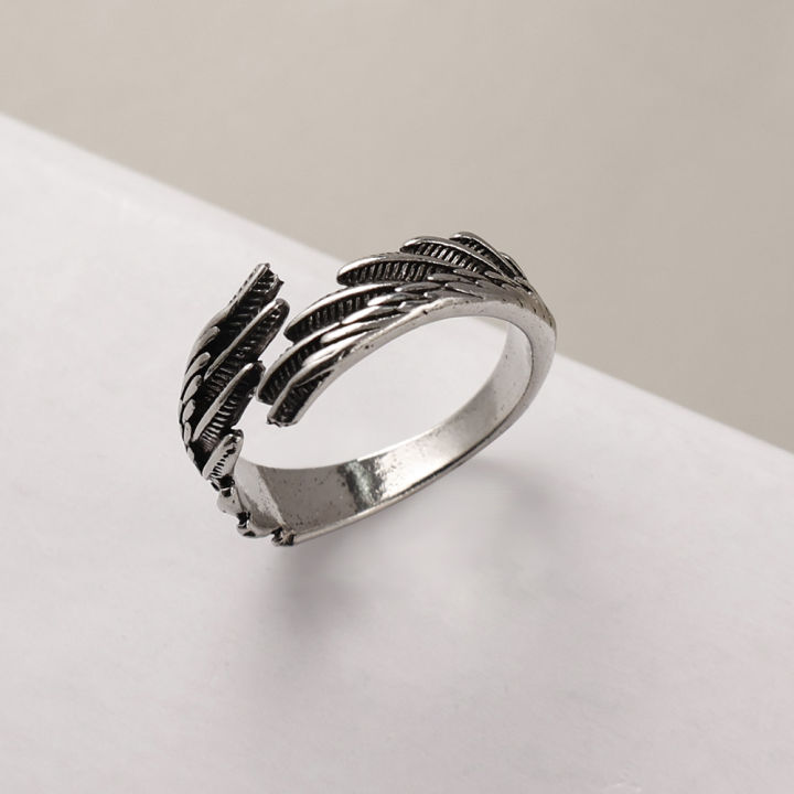 ilovediy-แหวนคู่ปีกนางฟ้าปีศาจ-แหวนคู่แหวนปรับขนาดได้ฮิปฮอปผู้หญิงเครื่องประดับงานแต่งงาน