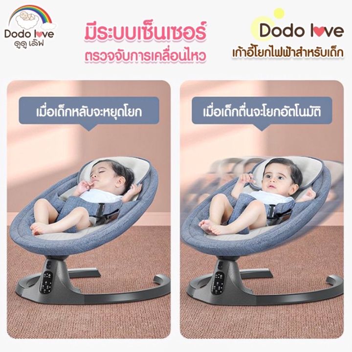 dodolove-เก้าอี้โยกไฟฟ้า-สำหรับเด็ก-เปลโยก-เปลไกวไฟฟ้าอัตโนมัติ-ลดการอุ้มติดมือ-ลูกน้อยหลับสนิท-หลับได้นานกว่าเดิม