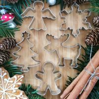 1PC Christmas Cookie Mould Gingerbread Man/Tree/Snowflake Sainless Steel Biscuit Cutters for Christmas DIY Baking Supplies Bread Cake  Cookie Accessor