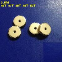 ✁✔ 2pcs Spur Gear 0.5M 46T 47T 48T 49T 50T Copper Brass flat Mini Gear Teeth Height 5 mm For Transmission Accessories