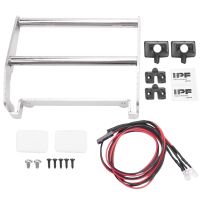 Metal Front Bumper with Led Light for 1/10 RC Crawler TRX4