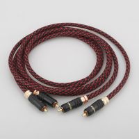 【DT】Pair Audiocrat A53 High Quality HI-End Pure copper RCA To RCA Audio Cable 2RCA Interconnect cable OFC cable  hot