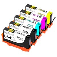 5-Pk หมึก HP564 XL สำหรับเครื่องพิมพ์ Deskjet 3070A 3520 3521 3522 3526 E-All-In-One