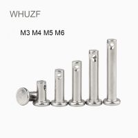 WHUZF Free Shipping M3 M4 M5 M6 M8 M10 Stainless Steel 304 Shaft Flat Head Pins with Hole Positioning Cylindrical Clevis Bolt