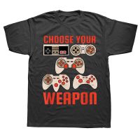 Oldschool Gamer Choose Your Weapon T Shirts Summer Graphic Cotton Streetwear Short Sleeve Birthday Gifts T shirt Mens Clothing XS-6XL