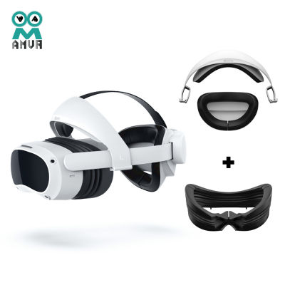 AMVR สายคล้องหัว 3-IN-1 ตัวยึด Head Strap สำหรับ PICO 4 VR ใส่สบาย สามารถปรับได้ Ergonomics (ไม่รวมตัวแว่น)