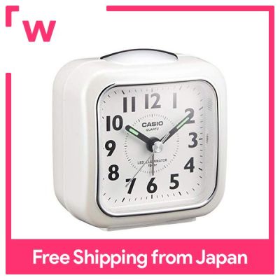 นาฬิกาปลุก CASIO สีขาว7.6 × 7.3ซม. ขนาดอนาล็อกมินิพร้อม TQ-157-7BJF เบา7.6 × 7.3 × 4.9ซม.
