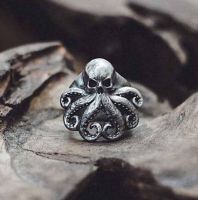 Cool Octopus Skull Ring Gothic Motorcycle Rock Ring Sailor Ring Personality Men 39;s Bicycle Riding Jewelry Accessories