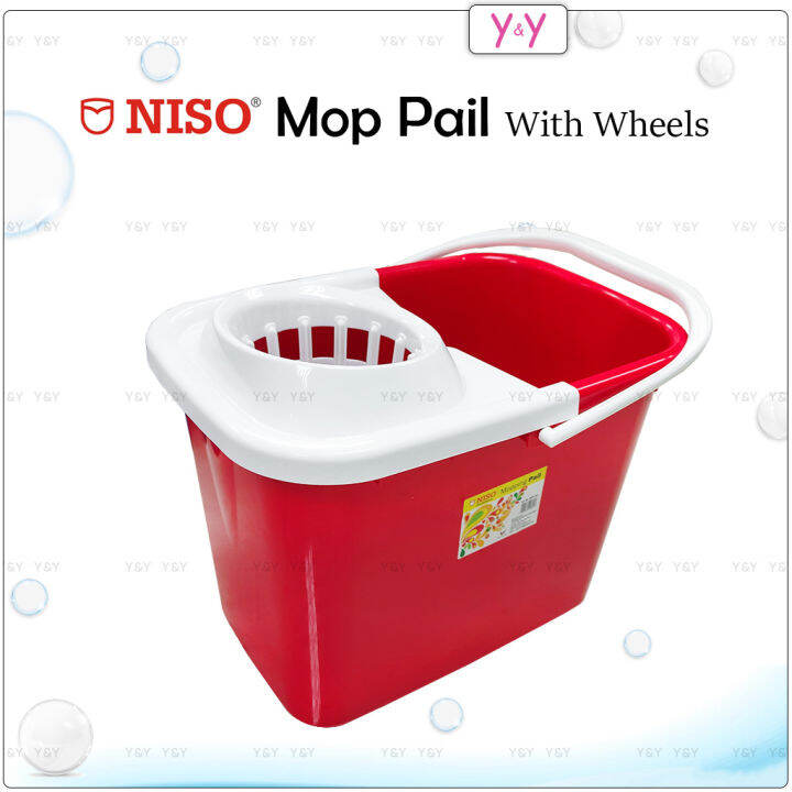 Niso 5 Gallon Mop Pail / Plastic Mop Bucket with Cover Set / Mopping