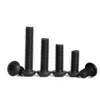 20Pcs M3.5 Black 10.9G Allen Round head Screw Hexagon Mushroom Head Bolt 6mm 8mm 10mm 12mm 16mm Length Nails Screws  Fasteners