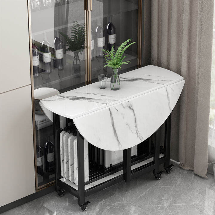 Folding table household small folding table simple table storage table round table living room