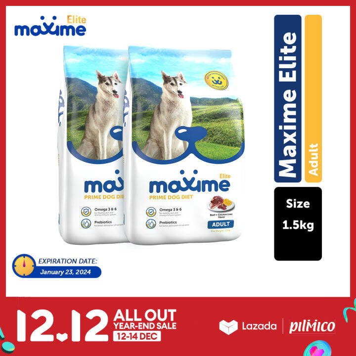 BUY 1 GET 1 Maxime Elite Dry Dog Food Adult Lamb (1.5kg) [ Expiry Date