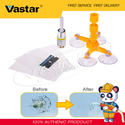 Vastar กระจกรถยนต์ชุดบำรุงรักษาเครื่องมือซ่อมแซมหน้าต่างอัตโนมัติสำหรับชิปแตกกระจกซ่อมชุดรถยนต์ดูแล DIY (สีเหลือง)