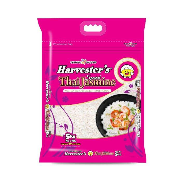 Harvester's Thai Jasmine Rice (5kg) Lazada PH