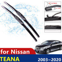 Car Wiper Blades for Nissan Teana J31 J32 L33 J Hook 2003~2020 2008 2013 2014 2015 Front Windscreen Wipers Car Accessories