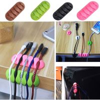 Penggulung Kabel Cord Organizer Earphone Pemegang Charger Kawat Memperbaiki Perangkat Desktop Telepon Kabel Silikon Dasi Fixer Kawat Manajemen