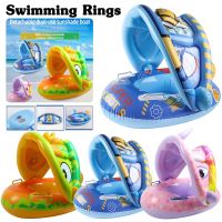 Baby Swimming Ring With Sun Shade Inflatable Infant Floating Seat Swim Circle Kids Safety Bathing Summer Water Game Playing Toys