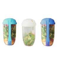 3Pcs 33.8 Oz Salad Cup Salad to Go Container with Fork and Salad Dressing Holder