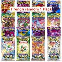 1 Pack French Version Pokemon Cards Game Collection Battle Carte Trading Cards English V MAX TRAINER Kids Toy Experience Package