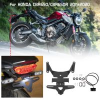 Motorcycle License Plate Mount Holder With LED Light For Honda CBR650R CBR650 CB650R 2019-2023 Fender Eliminator Accessories