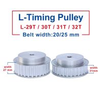 【The-Best】 Kings Trading mall Timing Pulley L-29T/30T/31T/32T รูหยาบ10มม. รอกเข็มขัดอลูมิเนียมวัสดุสล็อตกว้าง21/27มม. สำหรับ L-Timing Belt กว้าง20/25มม.