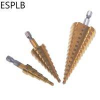 【DT】hot！ 3-13 4-12 4-20 4-32mm Hexagonal Titanium Coated Stepped Tools Drilling Bit Metal Wood Holder Cutter